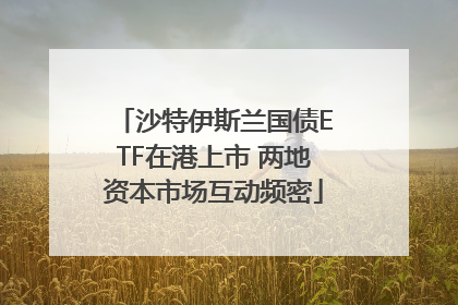 沙特伊斯兰国债ETF在港上市 两地资本市场互动频密