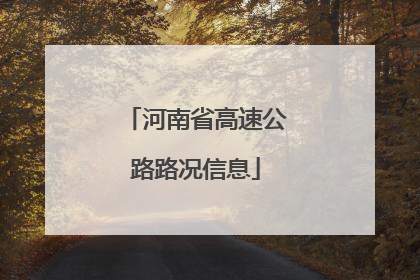 河南省高速公路路况信息