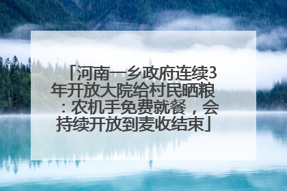 河南一乡政府连续3年开放大院给村民晒粮：农机手免费就餐，会持续开放到麦收结束