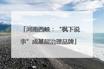 河南西峡：“枫下说事”成基层治理品牌