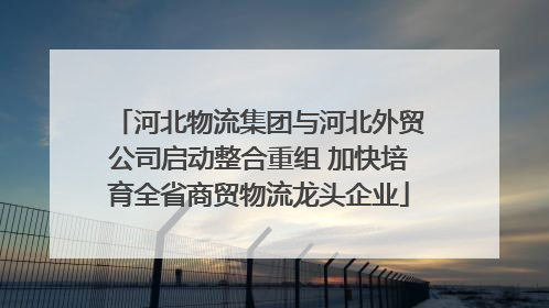 河北物流集团与河北外贸公司启动整合重组 加快培育全省商贸物流龙头企业