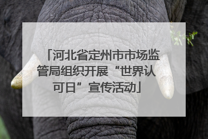 河北省定州市市场监管局组织开展“世界认可日”宣传活动