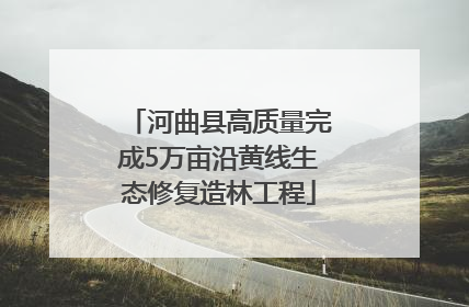 河曲县高质量完成5万亩沿黄线生态修复造林工程