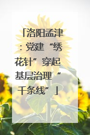 洛阳孟津：党建“绣花针”穿起基层治理“千条线”
