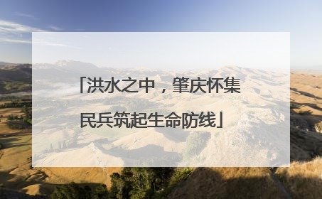 洪水之中，肇庆怀集民兵筑起生命防线
