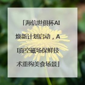 海信世俱杯AI焕新计划启动，AI真空磁场保鲜技术重构美食场景