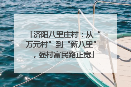 济阳八里庄村：从“万元村”到“新八里”，强村富民路正宽