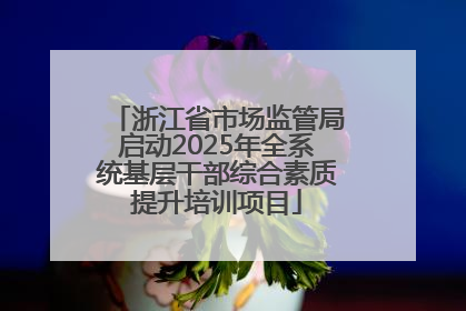浙江省市场监管局启动2025年全系统基层干部综合素质提升培训项目