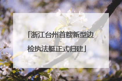 浙江台州首艘新型边检执法艇正式归建
