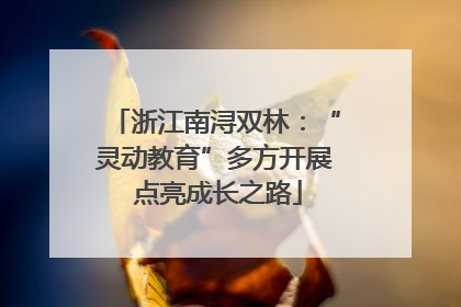 浙江南浔双林：“灵动教育”多方开展 点亮成长之路