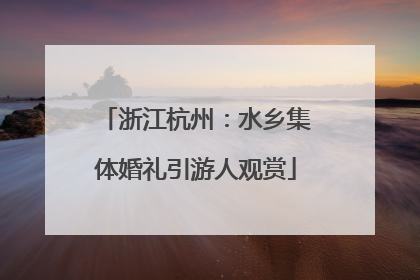 浙江杭州：水乡集体婚礼引游人观赏