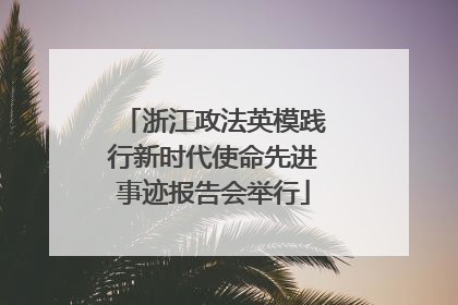 浙江政法英模践行新时代使命先进事迹报告会举行