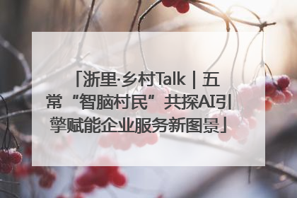 浙里·乡村Talk｜五常“智脑村民”共探AI引擎赋能企业服务新图景