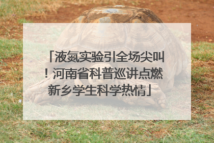 液氮实验引全场尖叫！河南省科普巡讲点燃新乡学生科学热情