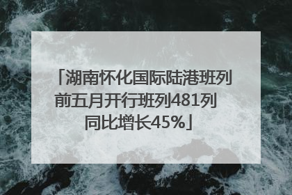 湖南怀化国际陆港班列前五月开行班列481列 同比增长45%