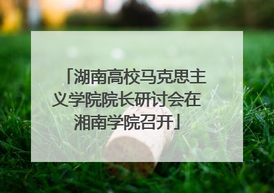 湖南高校马克思主义学院院长研讨会在湘南学院召开