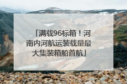 满载96标箱！河南内河航运装载量最大集装箱船首航