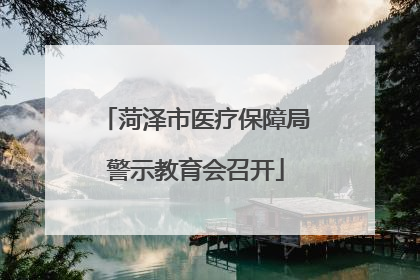 菏泽市医疗保障局警示教育会召开