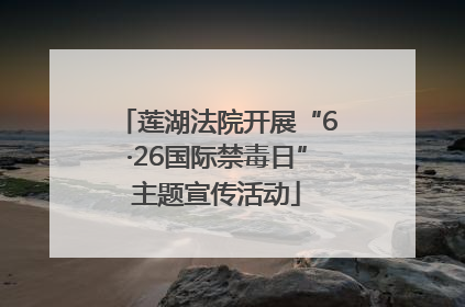 莲湖法院开展“6·26国际禁毒日”主题宣传活动