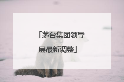 茅台集团领导层最新调整