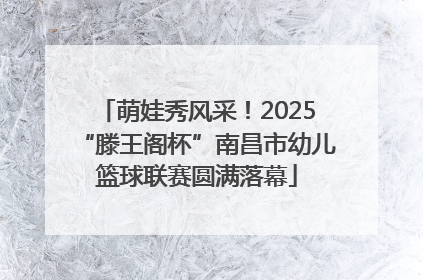 萌娃秀风采！2025“滕王阁杯”南昌市幼儿篮球联赛圆满落幕