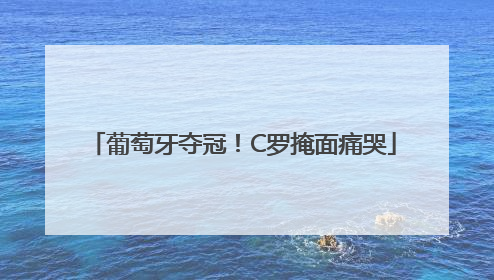 葡萄牙夺冠！C罗掩面痛哭