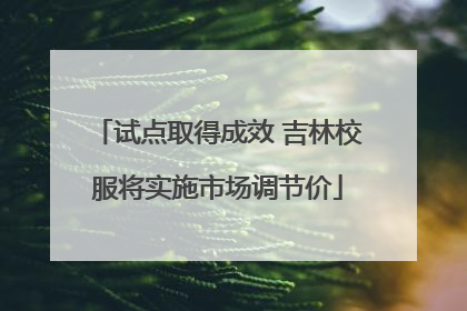 试点取得成效 吉林校服将实施市场调节价