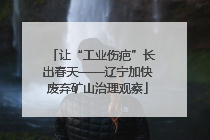 让“工业伤疤”长出春天——辽宁加快废弃矿山治理观察