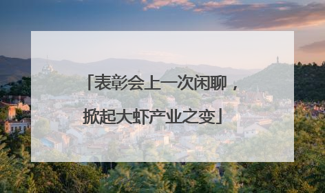 表彰会上一次闲聊，掀起大虾产业之变
