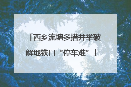 西乡流塘多措并举破解地铁口“停车难”
