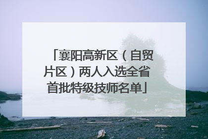 襄阳高新区（自贸片区）两人入选全省首批特级技师名单