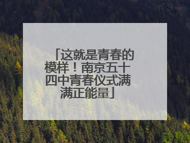 这就是青春的模样！南京五十四中青春仪式满满正能量
