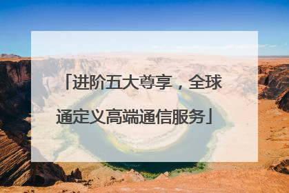 进阶五大尊享，全球通定义高端通信服务