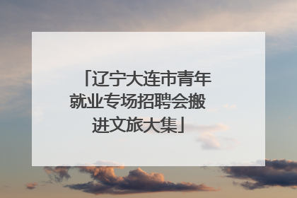 辽宁大连市青年就业专场招聘会搬进文旅大集