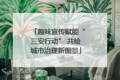 趣味宣传赋能“三安行动” 共绘城市治理新图景