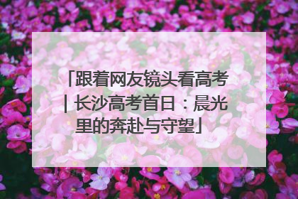 跟着网友镜头看高考｜长沙高考首日：晨光里的奔赴与守望