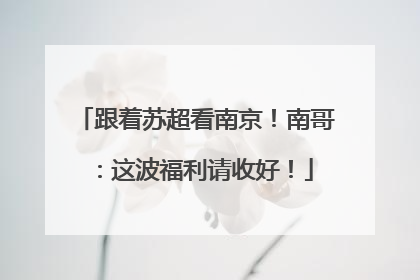 跟着苏超看南京！南哥：这波福利请收好！