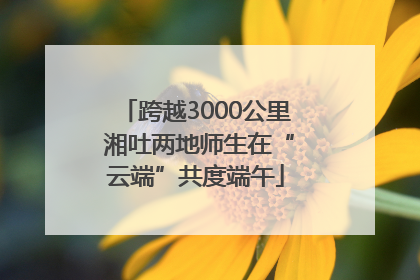 跨越3000公里 湘吐两地师生在“云端”共度端午