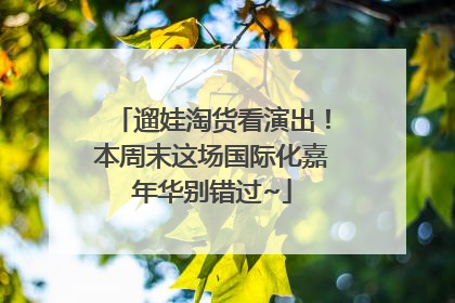 遛娃淘货看演出！本周末这场国际化嘉年华别错过~