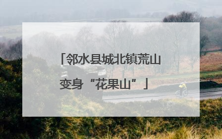 邻水县城北镇荒山变身“花果山”