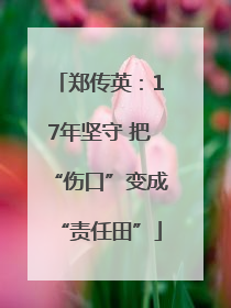 郑传英：17年坚守 把“伤口”变成“责任田”