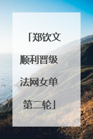 郑钦文顺利晋级法网女单第二轮