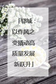 郓城：以作风之变撬动高质量发展新跃升