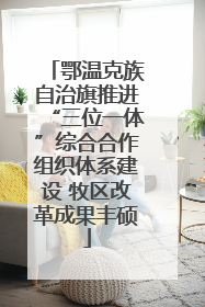 鄂温克族自治旗推进“三位一体”综合合作组织体系建设 牧区改革成果丰硕