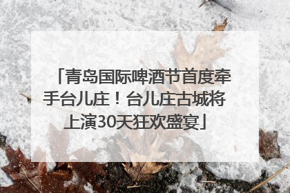 青岛国际啤酒节首度牵手台儿庄！台儿庄古城将上演30天狂欢盛宴