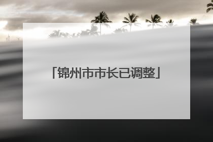 锦州市市长已调整