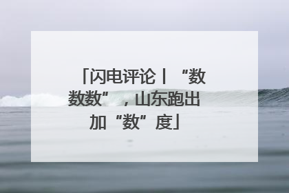 闪电评论丨“数数数”，山东跑出加“数”度