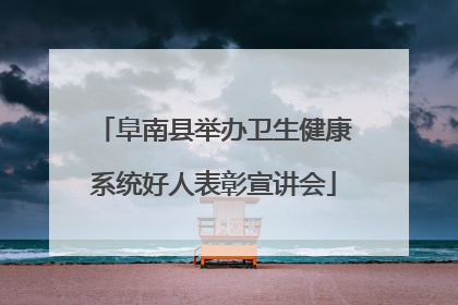 阜南县举办卫生健康系统好人表彰宣讲会