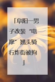 阜阳一男子改装“电摩”翘头骑行炸街被拘