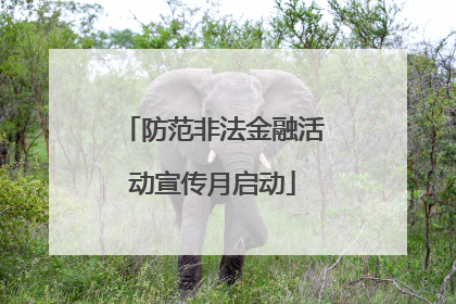防范非法金融活动宣传月启动